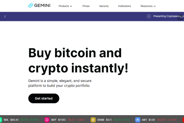 Con un proceso de registro muy sencillo y con una interfaz amigable, puedes depositar dinero y obtener criptomonedas a cambio en la plataforma de  Gemini Exchange.
